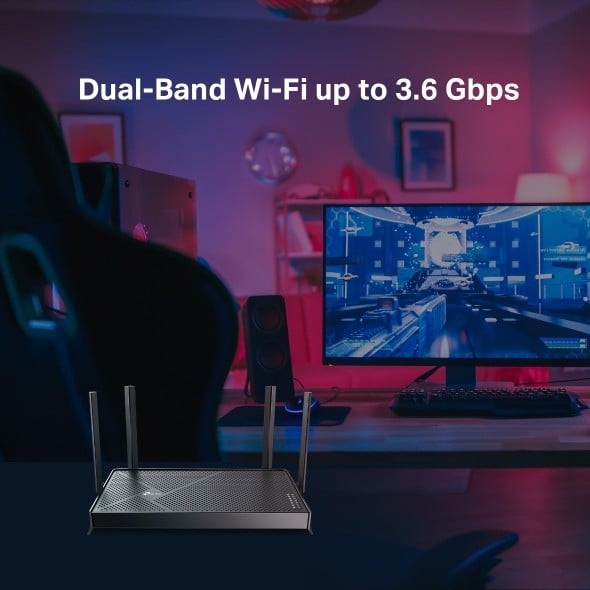 TP-Link Archer BE3600 routeur sans fil 2.5 Gigabit Ethernet Bi-bande (2,4 GHz / 5 GHz) Noir