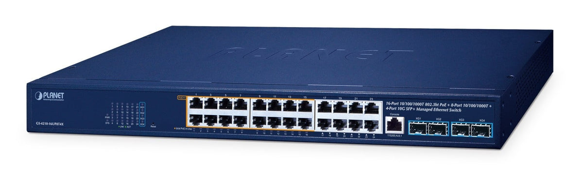 PLANET GS-4210-16UP8T4X commutateur réseau Géré L2/L4 Gigabit Ethernet (10/100/1000)