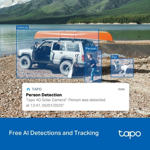 TP-LINK Solar-Powered Pan/Tilt 4G LTE Security Camera Kit