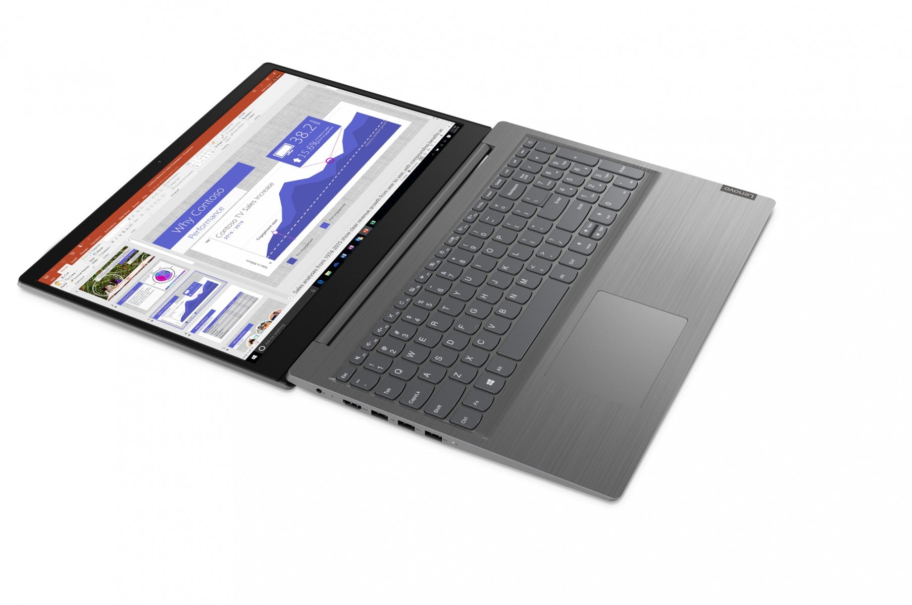 Lenovo V V15 3500U Ordinateur portable 39,6 cm (15.6") Full HD AMD Ryzen™ 5 8 Go DDR4-SDRAM 256 Go SSD Wi-Fi 5 (802.11ac) Windows 10 Pro Gris (PL/EN keyboard)