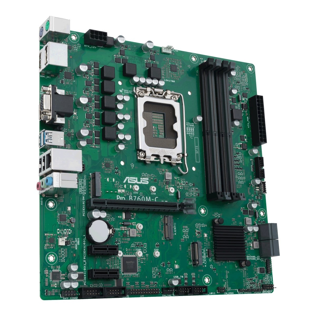 ASUS B760M-C-CSM LGA1700 4DDR5 microATX 4xSATA 2xDP 1.4 HDMI 2.1 D-Sub MB