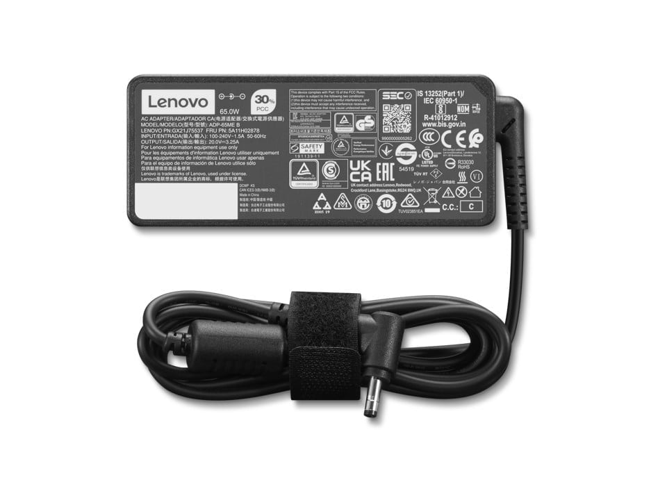 Lenovo 65W AC Adapter Round tip - EU