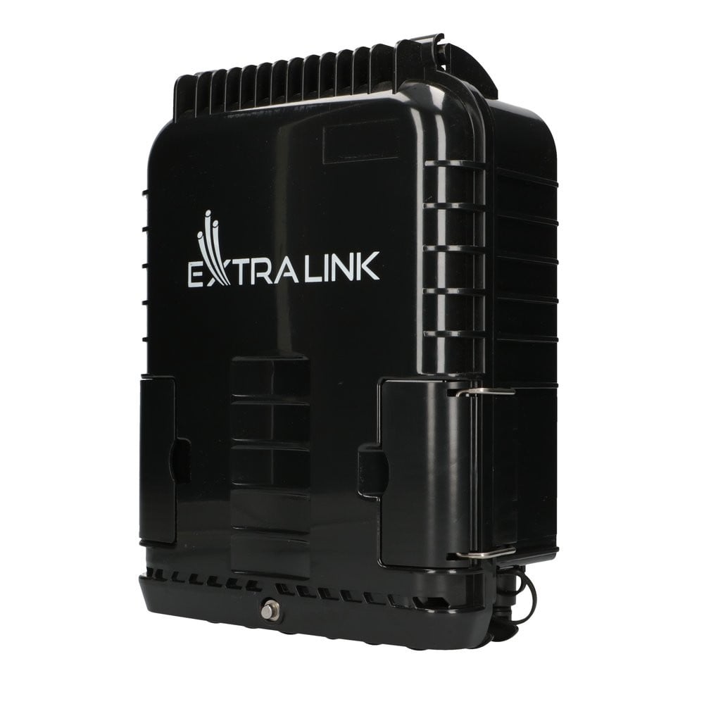 Extralink JENNIFER 16 CORE FIBER OPTIC TERMINAL BOX BLACK WITH CONNECTOR