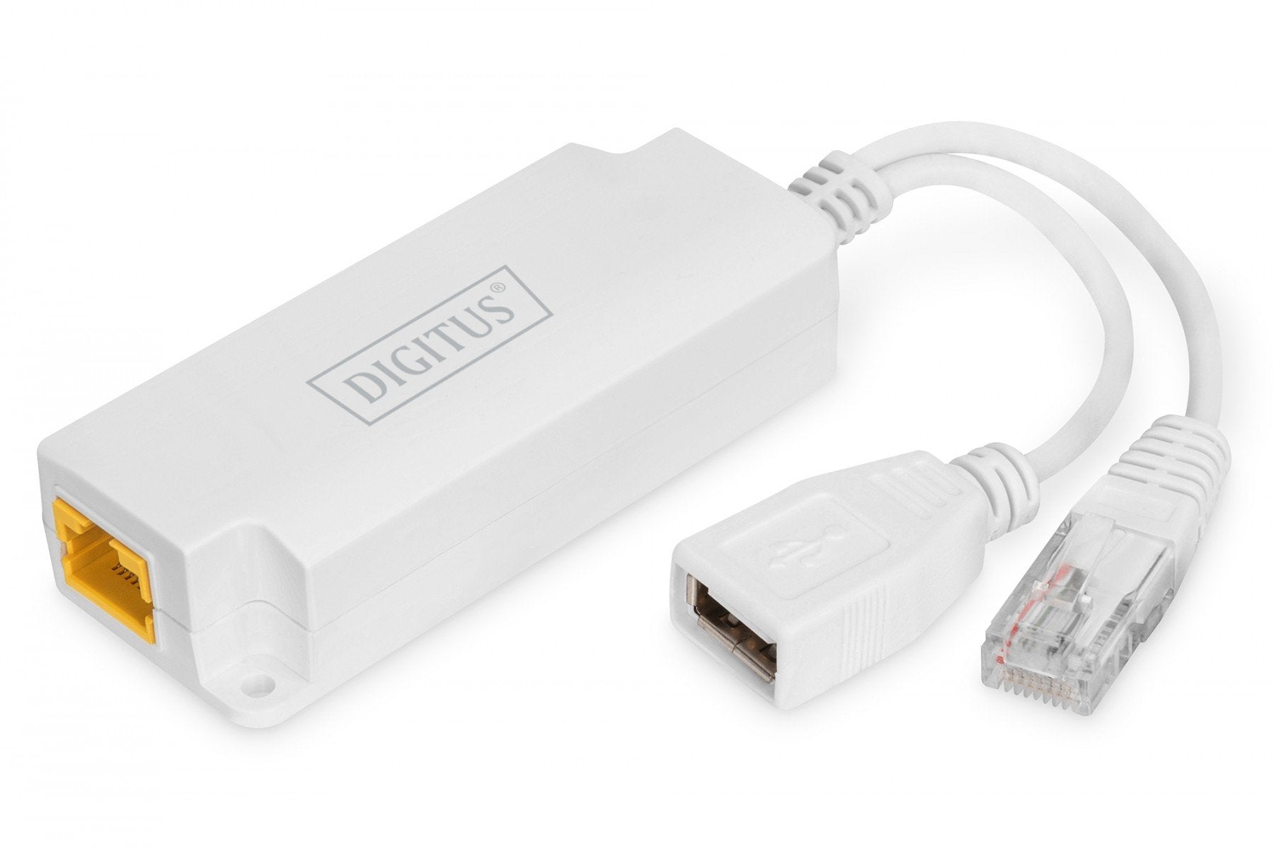 Digitus DN-95208 séparateur voix-données Connexion Ethernet, supportant l'alimentation via ce port (PoE) Blanc