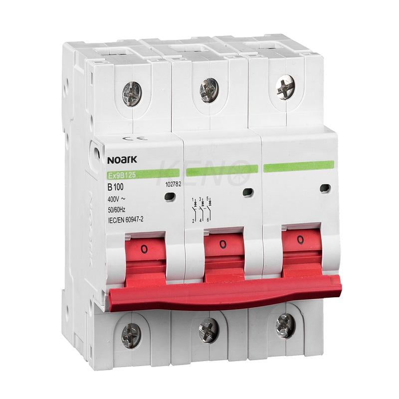20 KA, CH-KA B, 100 A, interrupteur de surintensité 3-3-3-3.