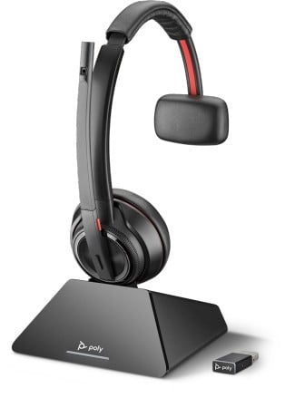 POLY Savi 8210 UC Casque Sans fil A la main Bureau/Centre d'appels Bluetooth Noir