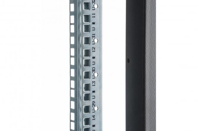 "Armoire réseau debout Hyper Pro 19"" 42U rack 600x1000, porte avant perforée, noire, 1000 kg"