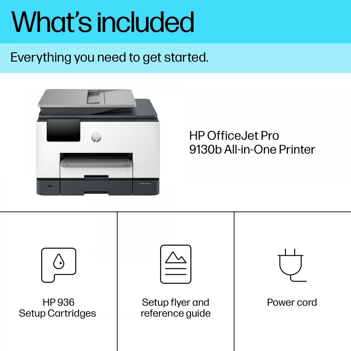 HP Officejet Pro 9130b All-in-One MFP colour ink-jet A4 23ppmcopy 25ppmprint 250 sheets USB2.0 LAN Wi-Fi imprimante multifonction
