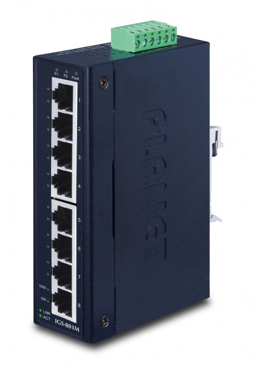 PLANET IGS-801M commutateur réseau Géré L2/L4 Gigabit Ethernet (10/100/1000) 1U Bleu
