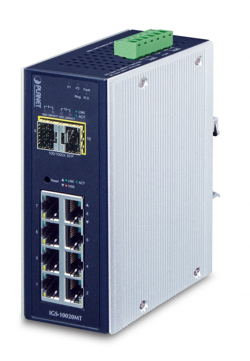 PLANET IGS-10020MT commutateur réseau Géré L2+ Gigabit Ethernet (10/100/1000) Noir