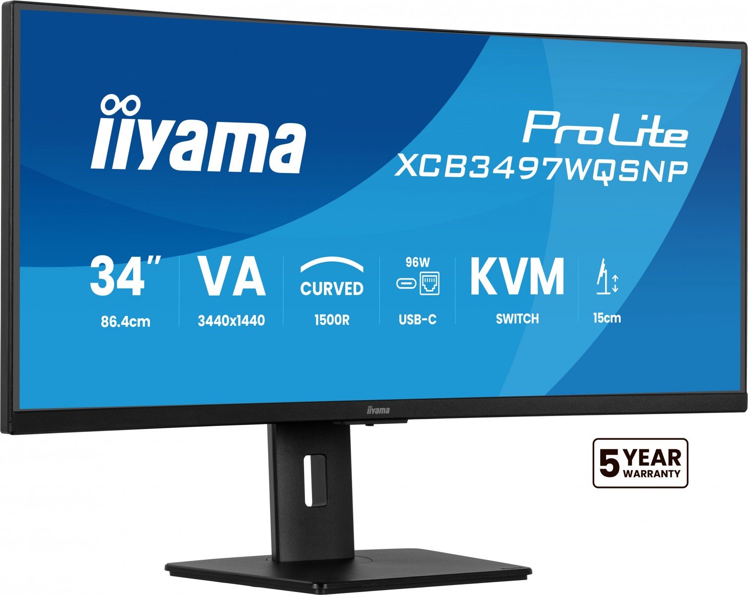 XCB3497WQSNP-B1 34" UW Curved VA-3440x14