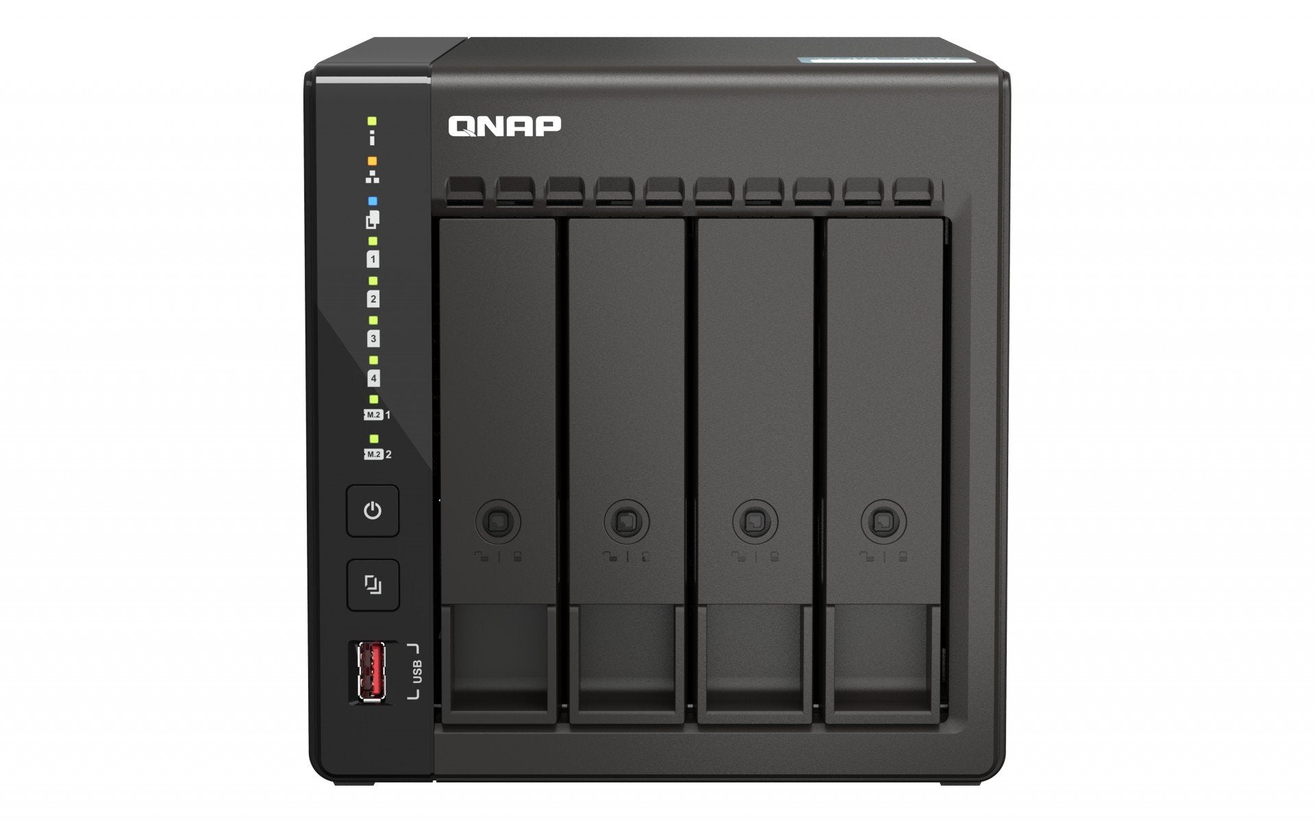 QNAP TS-453E-8G 4-bay desktop NAS Intel Celeron J6412 4C 2.0GHz burst 2.6GHz onboard 8Go RAM 2xHDMI 1.4b 2xM.2 2280 PCIe slots