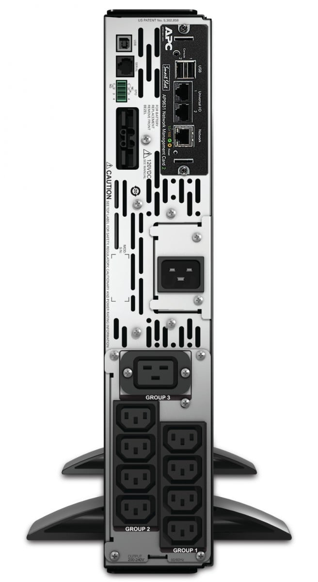 APC Smart-UPS X 3000 Rack/Tower LCD UPS AC 208/230V 2.7 kW 3000VA 1-phase Ethernet 10/100 RS-232 output connectors 11 2U Black