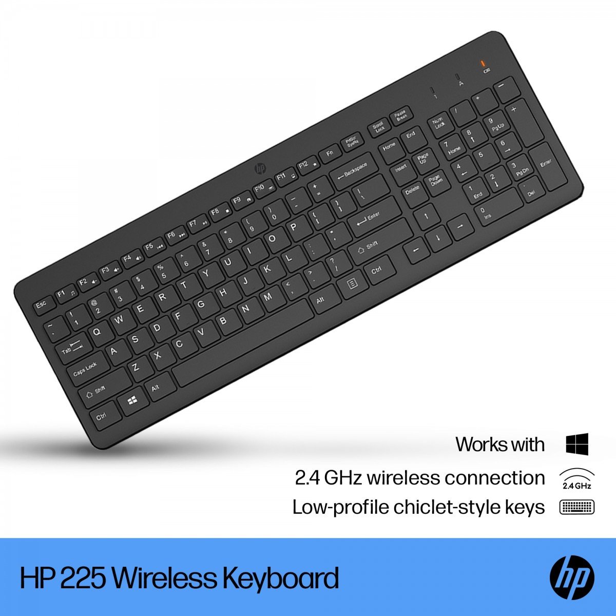 Clavier sans fil HP 225 - récepteur USB - noir QWERTY (805T1AA#ABB)