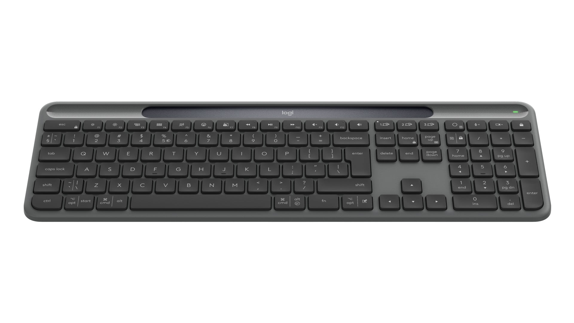 Clavier solaire graphite Logitech 920-013764 Slim Solar+
