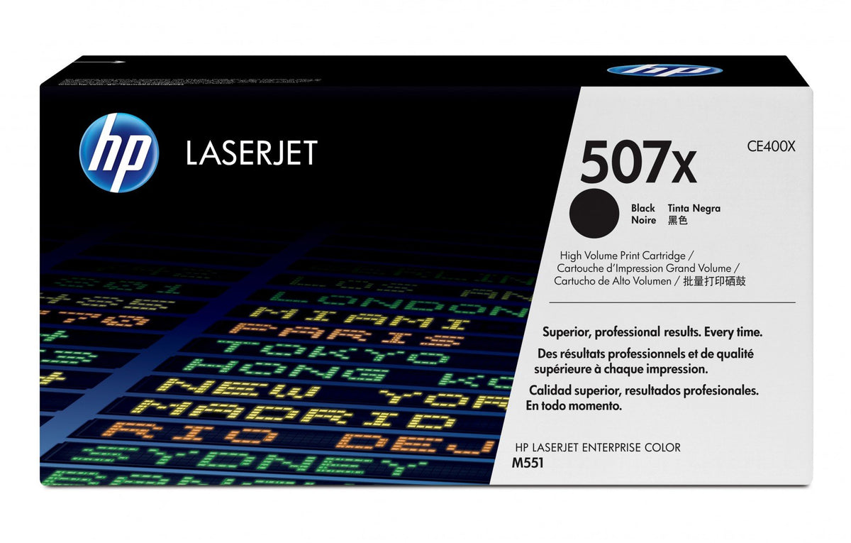 HP 507X original Toner cartridge CE400X black high capacity 11.000 pages 1-pack