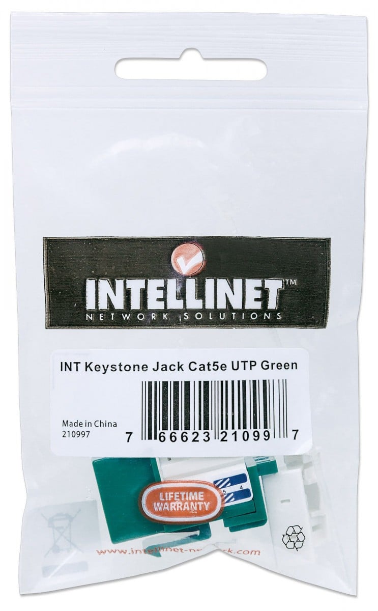 Intellinet 210997 Module keystone C5 UTP vert
