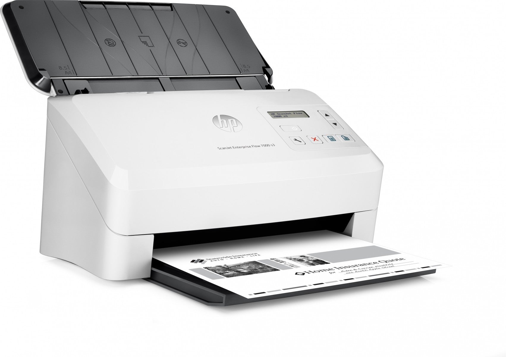 HP ScanJet Enterprise Flow 7000 s3 Sheet-feed Document scanner Duplex 216x3100mm 600dpix600dpi 75ppm ADF 80sheets 7500scans USB