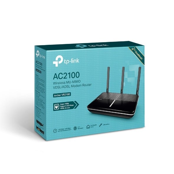TP-Link Archer VR2100 routeur sans fil Gigabit Ethernet Bi-bande (2,4 GHz / 5 GHz) Noir