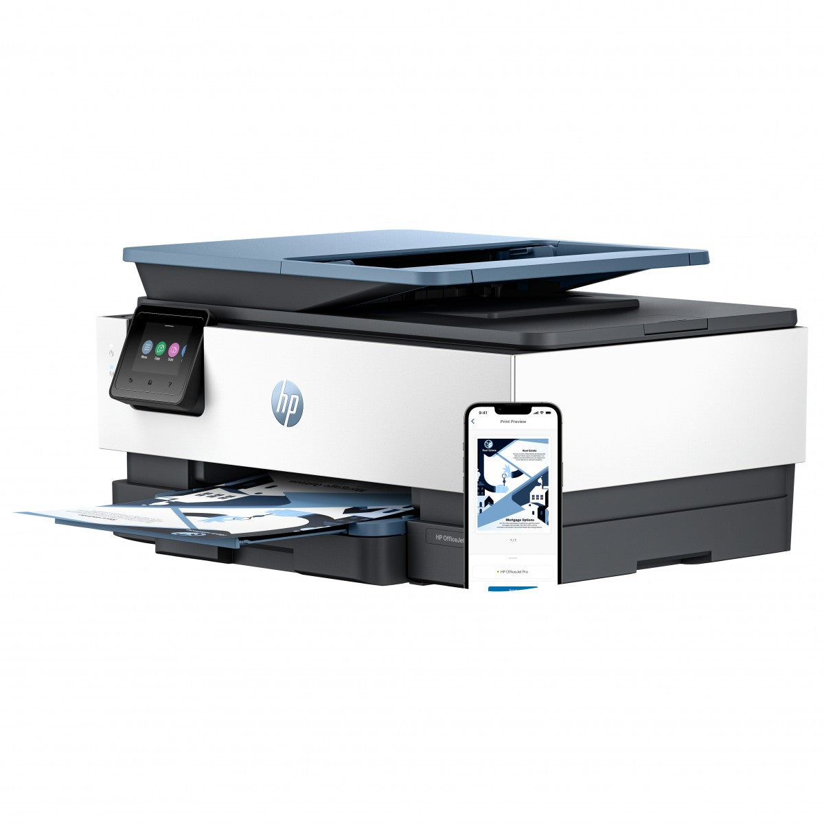 HP Officejet Pro 8125e All-in-One MFP colour inkjet A4 12ppm Copy 20ppm Print 225sheets USB Wi-Fi LAN dark surf blue