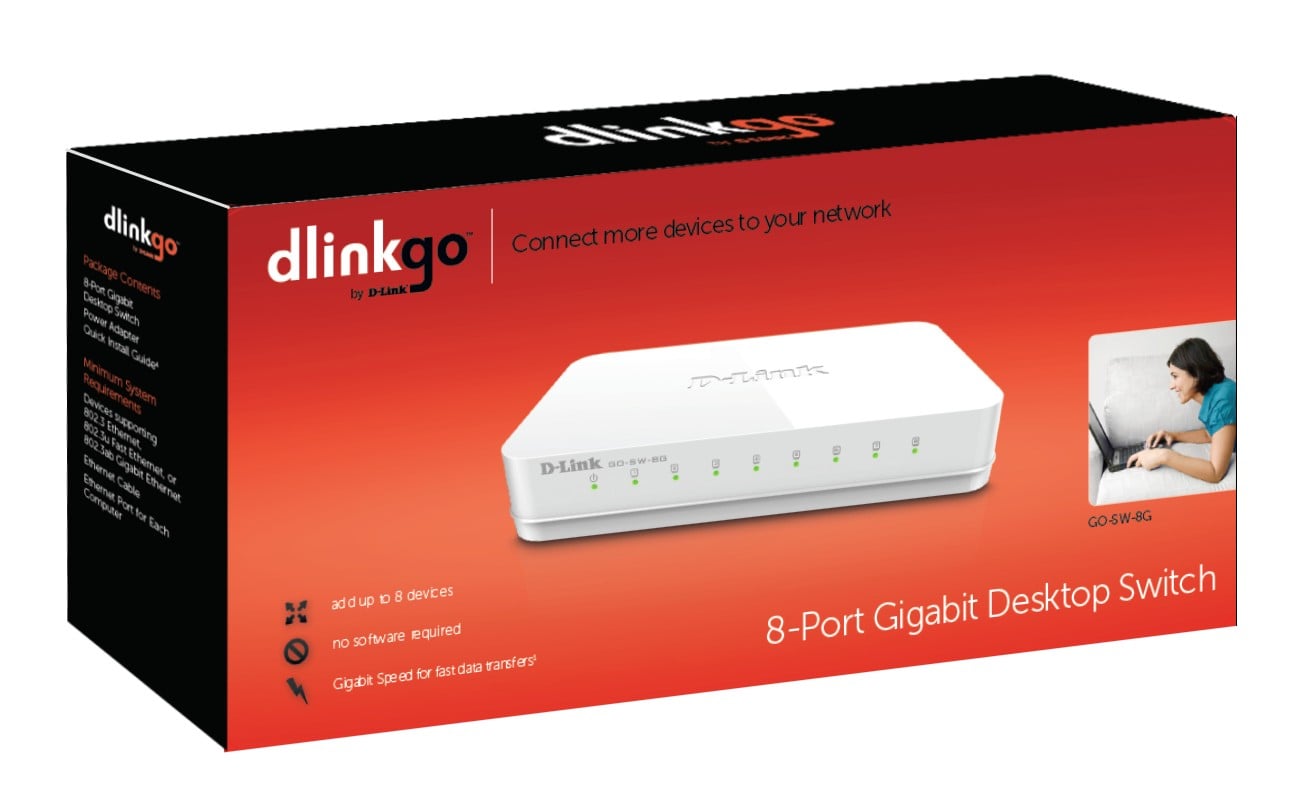 D-LINK Mini switch 8 ports Gigabit format de bureau