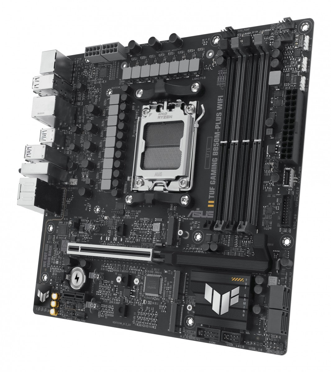 ASUS TUF GAMING B850M-PLUS WIFI AM5 DDR5 micro ATX MB 1xHDMI 1xDP 3xM.2 4xSATA