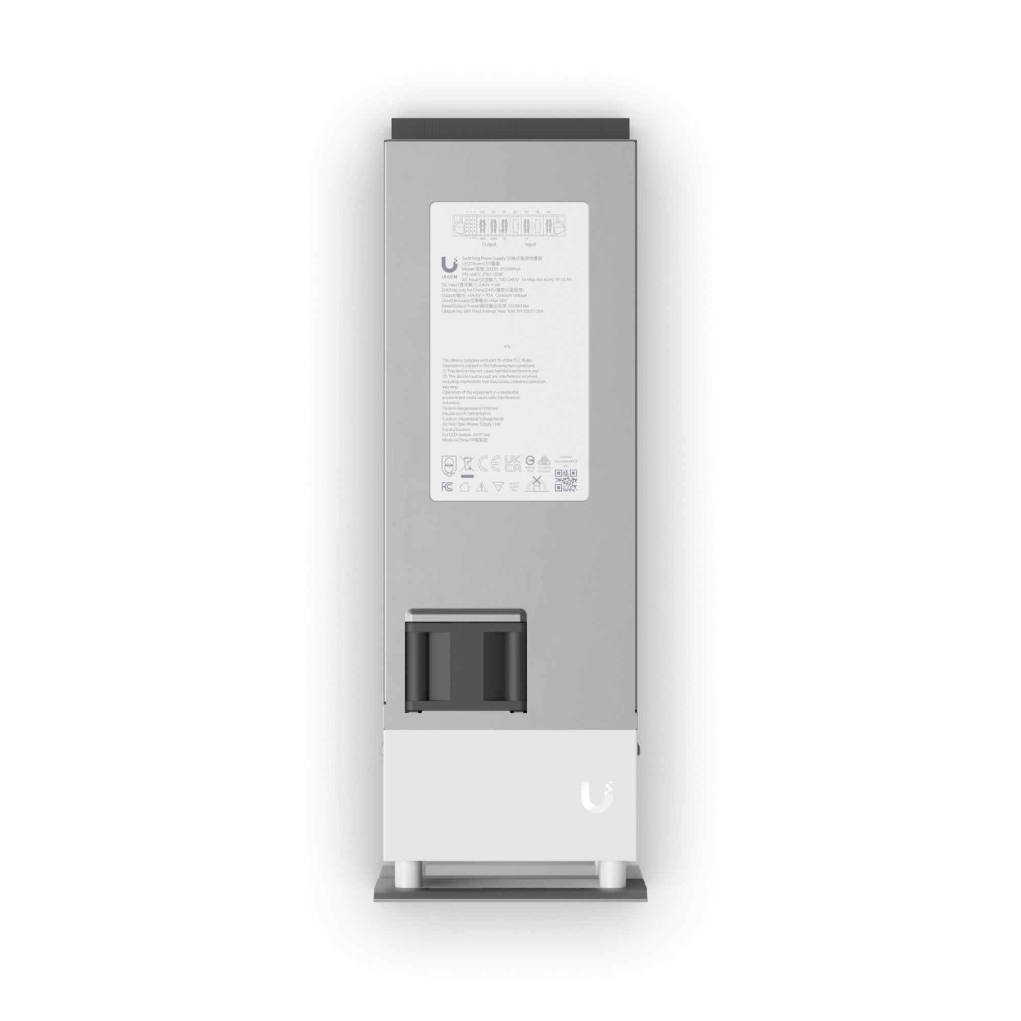 Ubiquiti UACC-PSU-UDW Module d'alimentation DreamWall 550W pour l'expansion de la capacité d'alimentation PoE et la redondance.