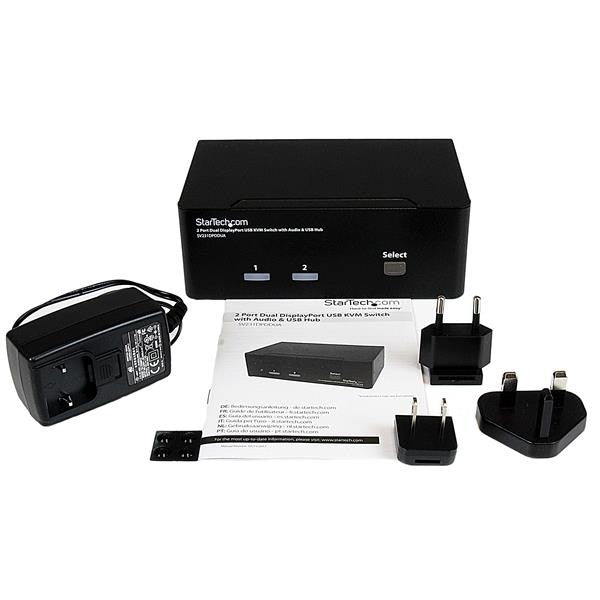 2 Port Dual DisplayPort USB KVM Switch