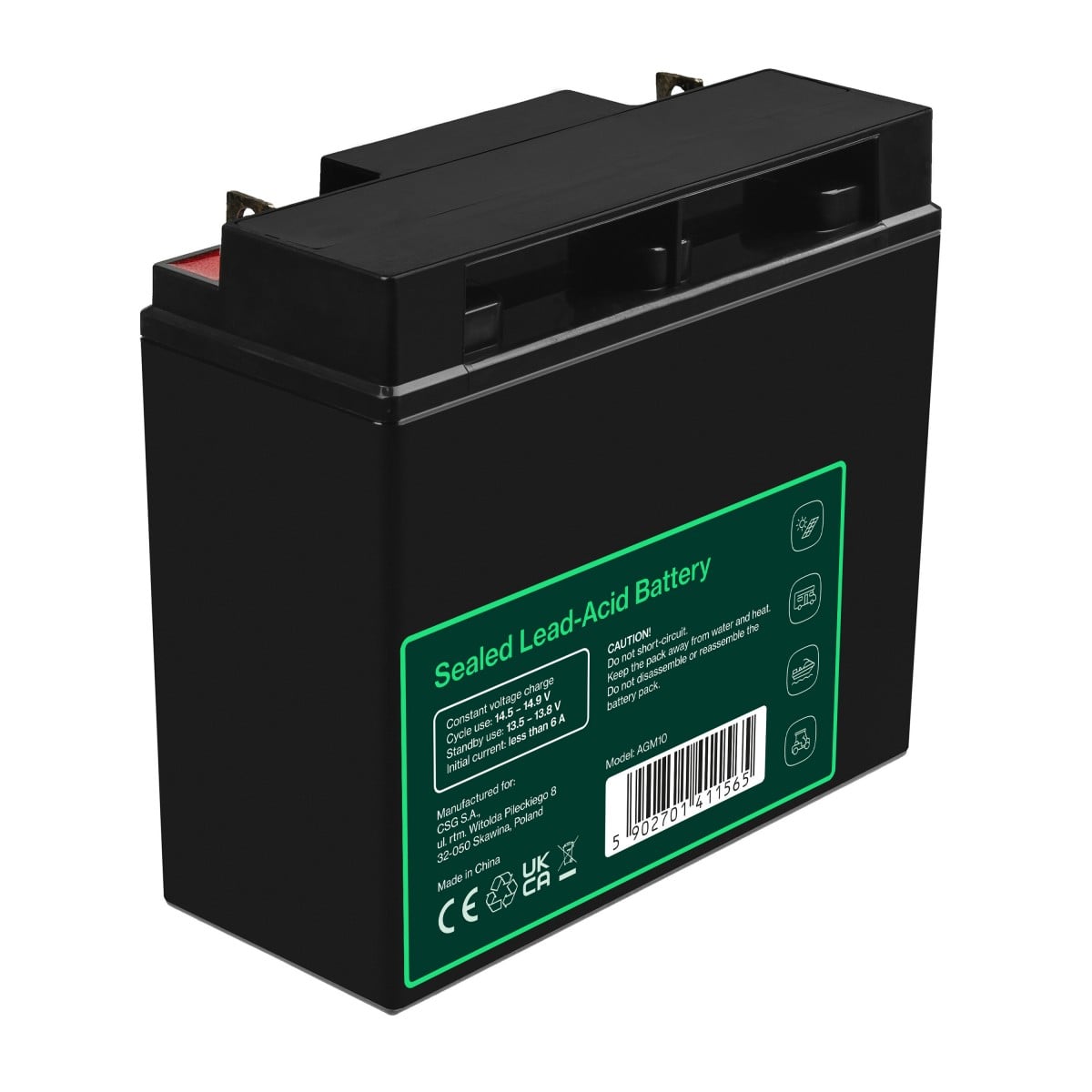 Green Cell AGM10 - Batterie - Noir