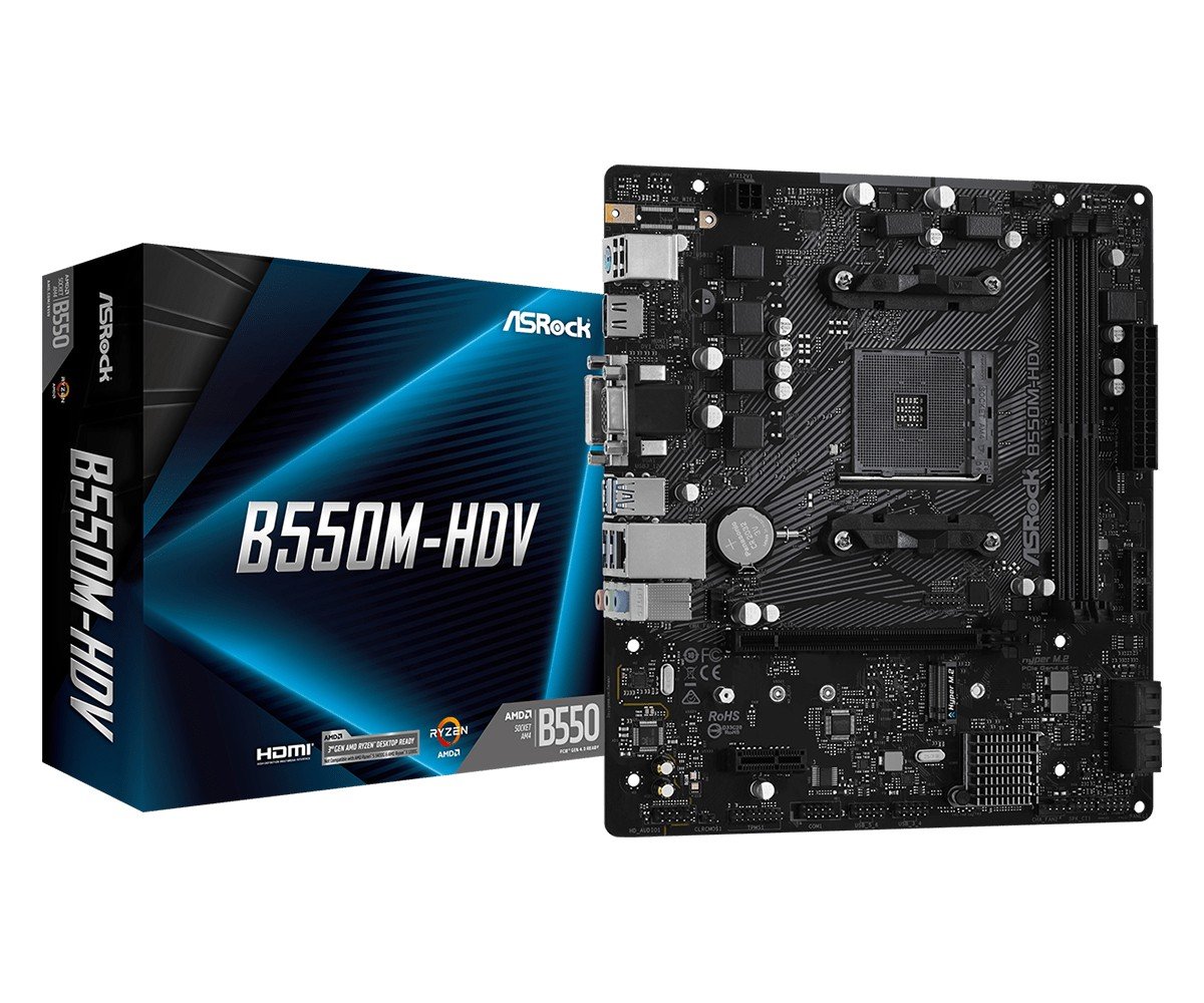 ASRock 90-MXBDJ0-A0UAYZ B550M-HDV carte mere Micro ATX AMD Ryzen DDR4