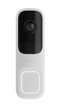 Ajax Systems 66390.125.WH1 Interphone Vidéo Sans Fil DoorBell avec IA, Capteur PIR et Contrôle par Application (blanc)