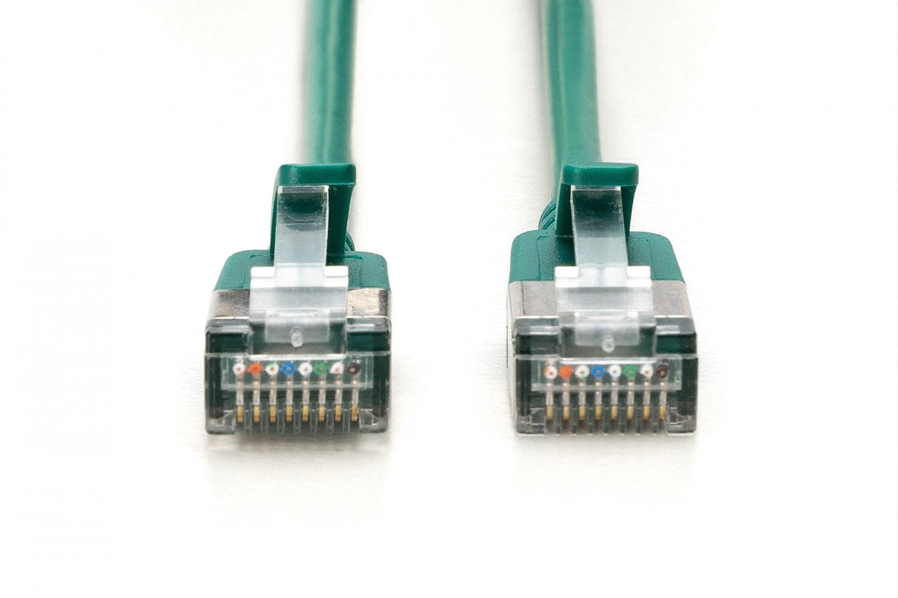 Câble patch RJ45-RJ45 slim, Cat. 6A, F/FTP, AWG 32/7, LSOH, 0,5 m, vert