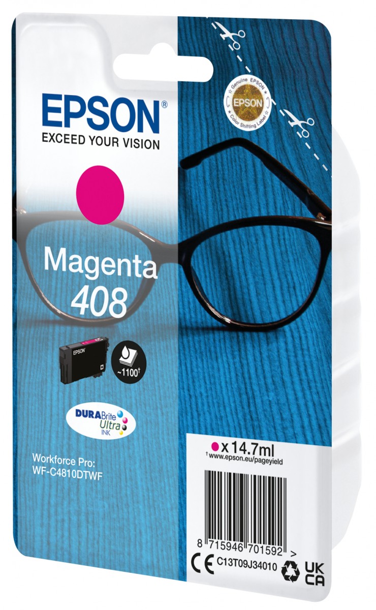 EPSON 2LB Singlepack Magenta 408 DURABrite Ultra Ink