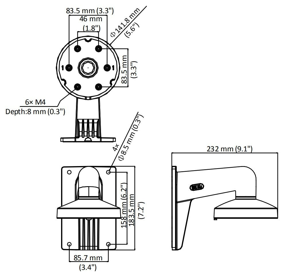 Hikvision DS-1273ZJ-DM32 Wall mount