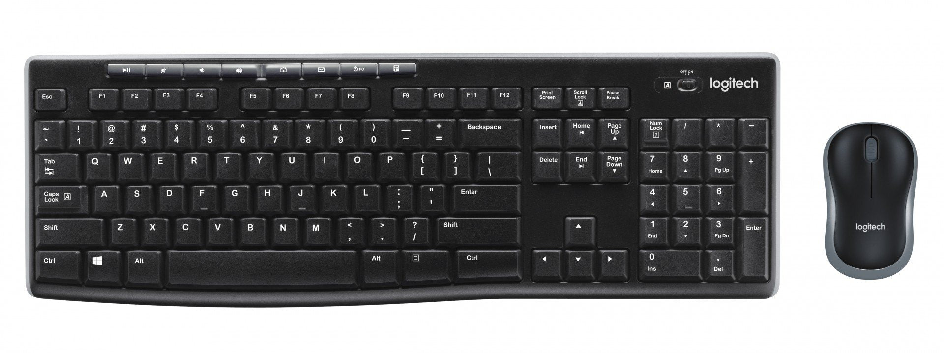 Logitech 920-004511 clavier Souris incluse Maison RF sans fil QWERTZ Allemand Noir