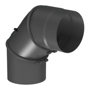 JEREMIAS FERRO11758200 Coude réglable 0-90° Jeremias trois segments diametre 200 mm avec acces de nettoyage noir