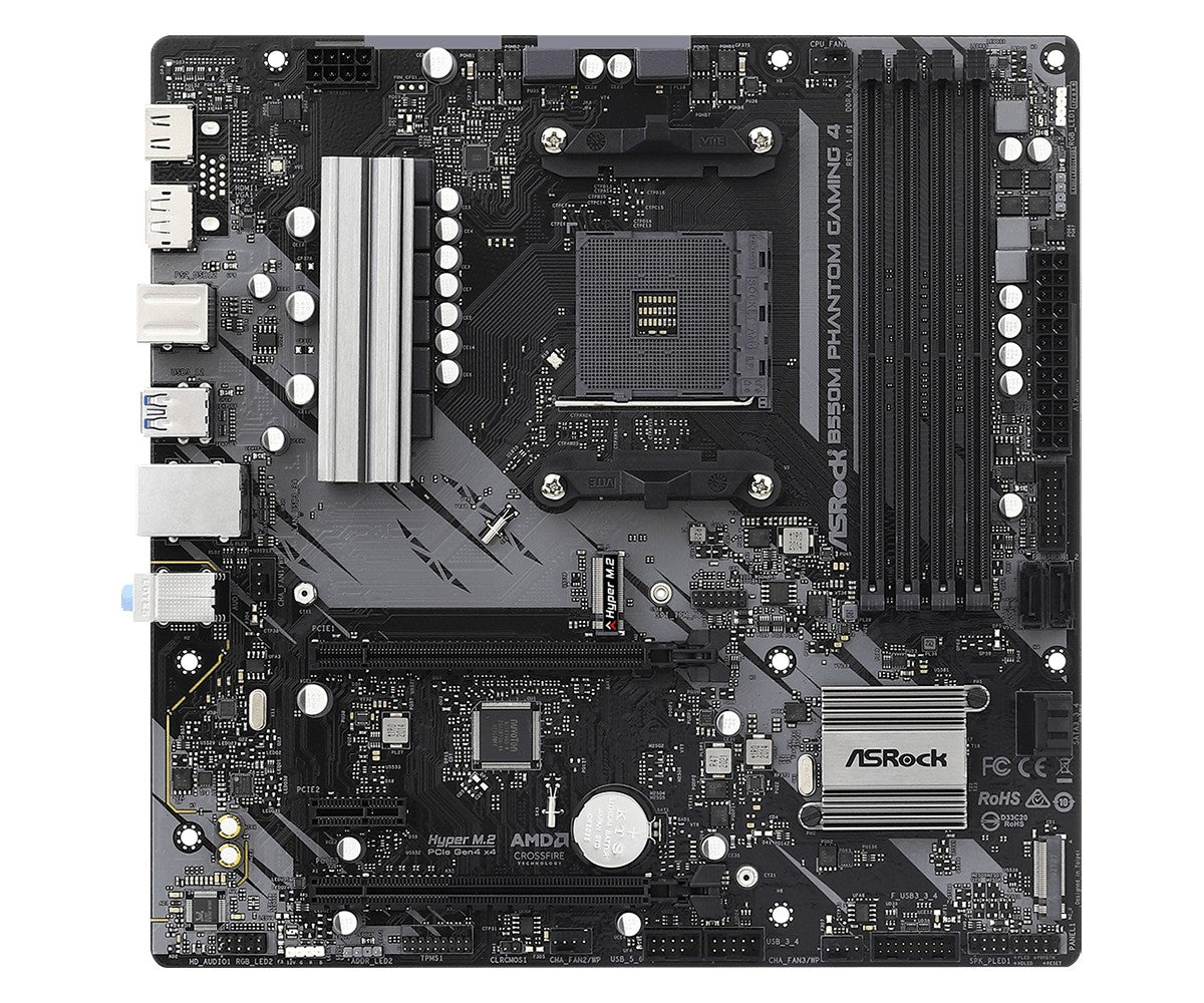ASRock 90-MXBE90-A0UAYZ Carte mere B550M Phantom Gaming 4 avec socket AM4 et support DDR4