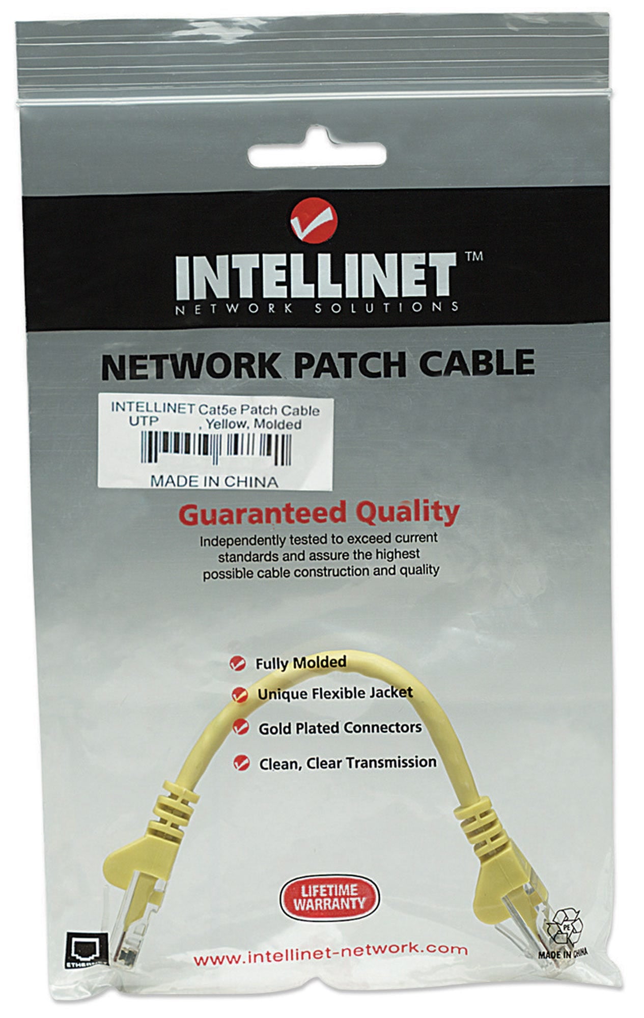 Intellinet Cat5e UTP 0.45m câble de réseau Jaune 0,5 m U/UTP (UTP)