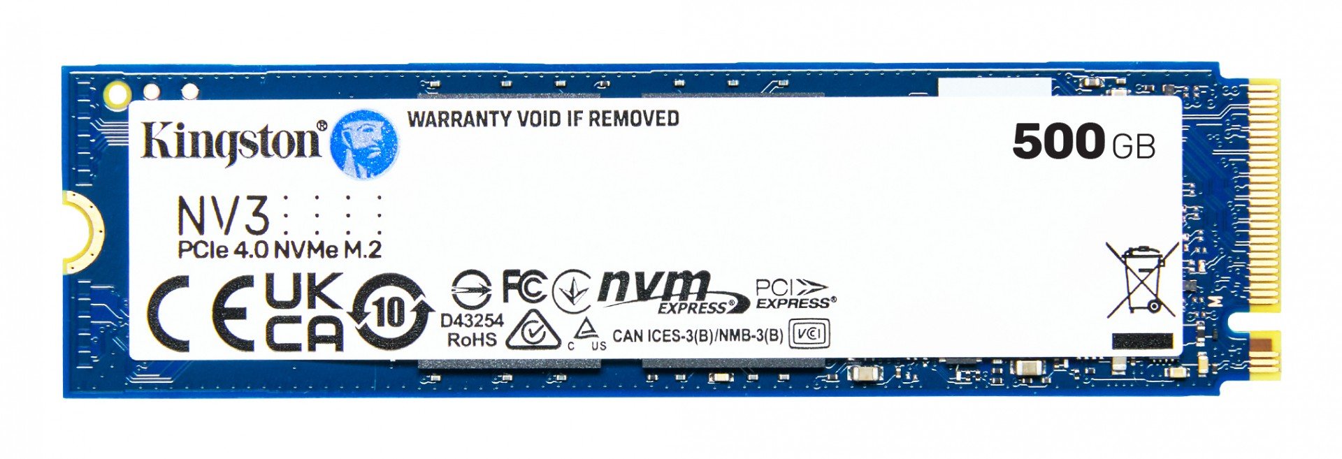 KINGSTON 500Go NV3 M.2 2280 PCIe 4.0 NVMe SSD