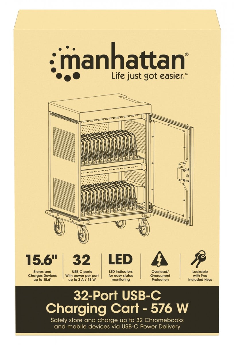 Manhattan 102353 Armoire de chargement USB-C 32 ports 576W