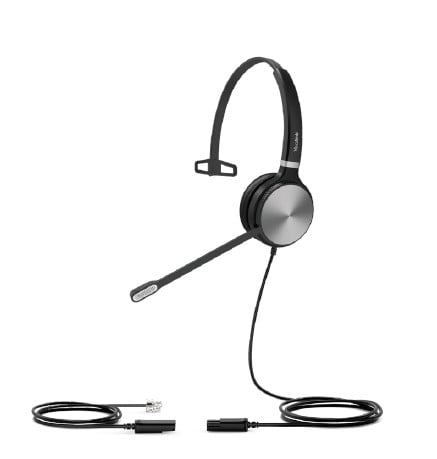 Yealink YHS36 Mono Casque de Bureau Fil Noir Argent