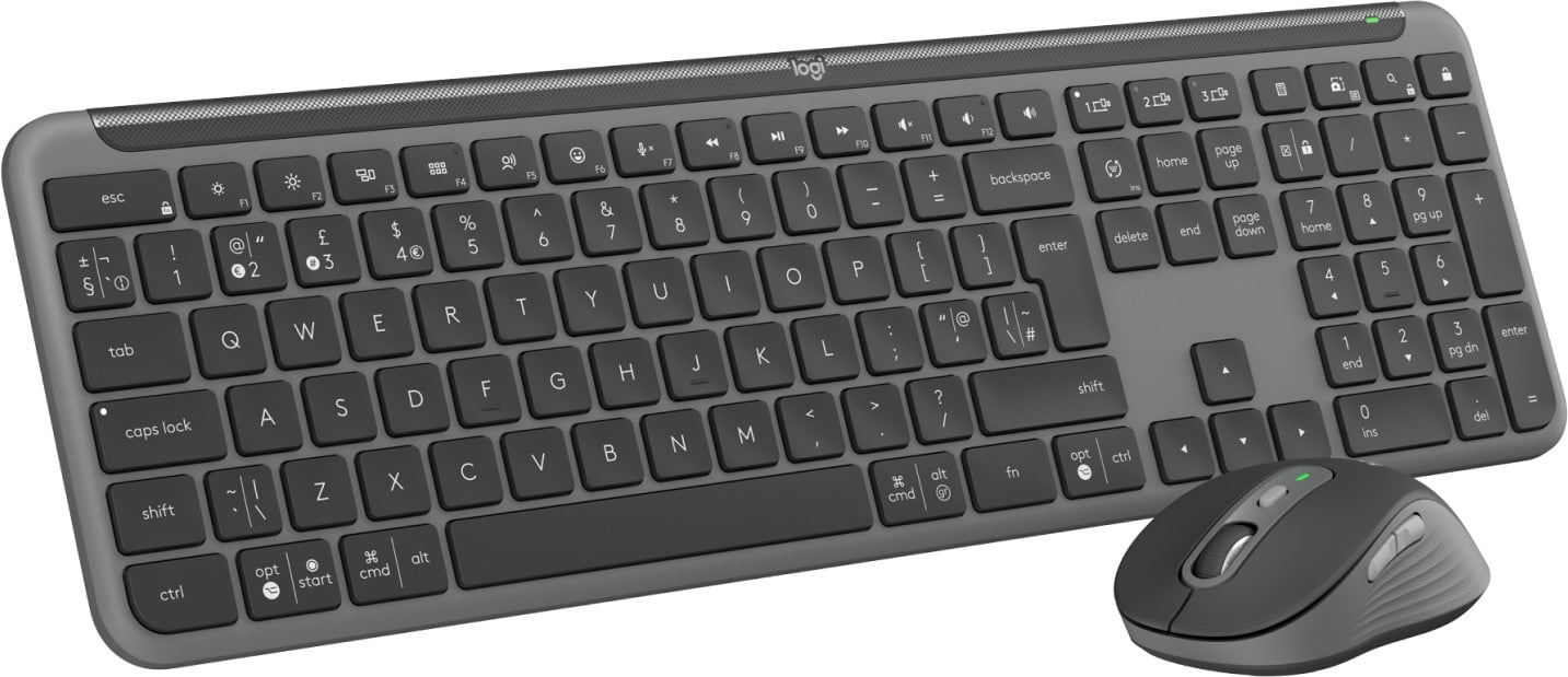 Logitech 920-012511 clavier Souris incluse Bureau RF sans fil + Bluetooth QWERTY Anglais britannique Graphite