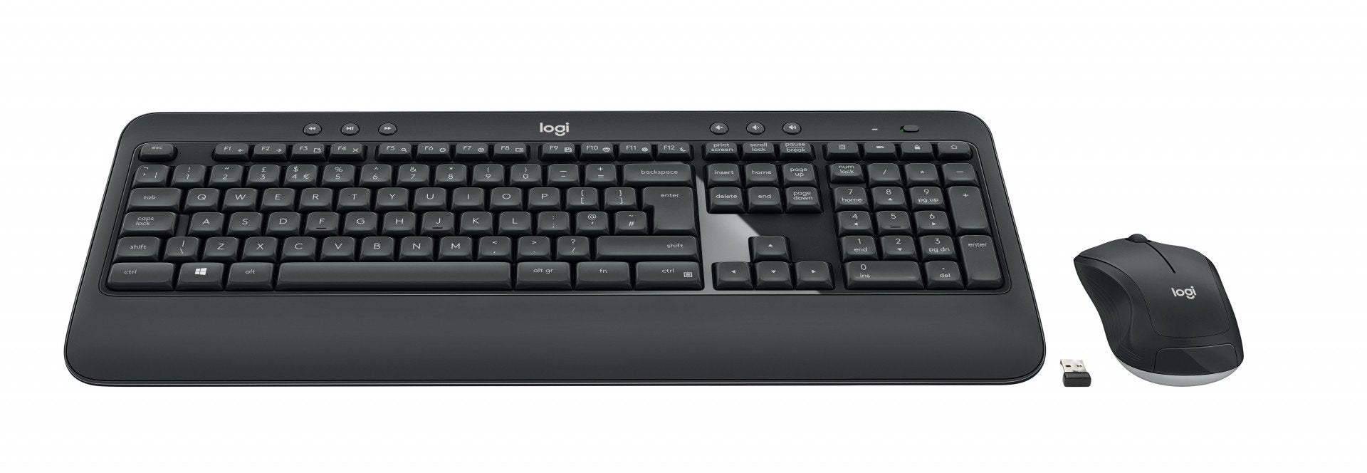 Logitech Advanced MK540 clavier Souris incluse USB QWERTY Nordique Noir, Blanc