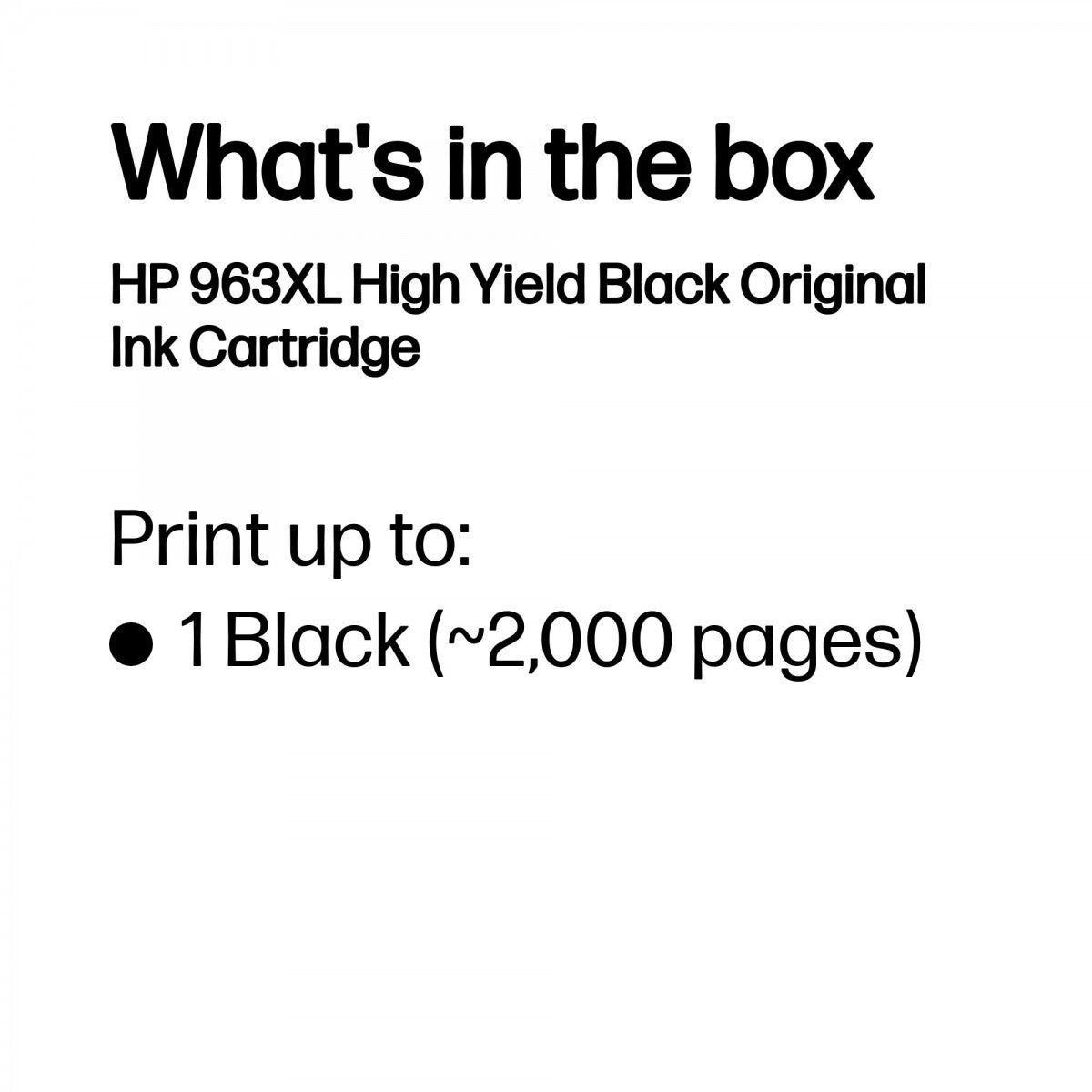 HP 963XL High Yield Black Ink