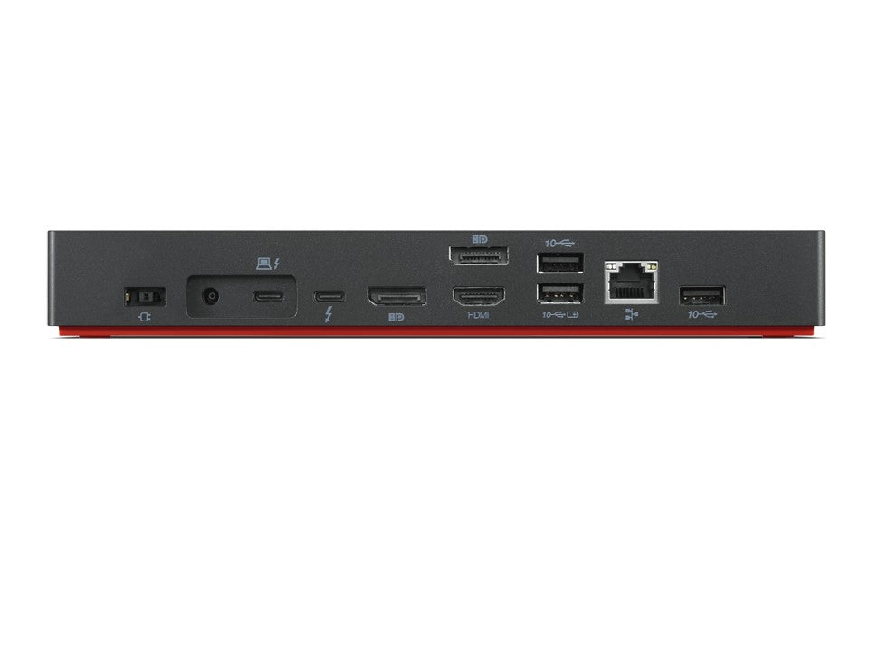 Lenovo 40B00300DK station d'accueil Avec fil Thunderbolt 4 Noir, Rouge
