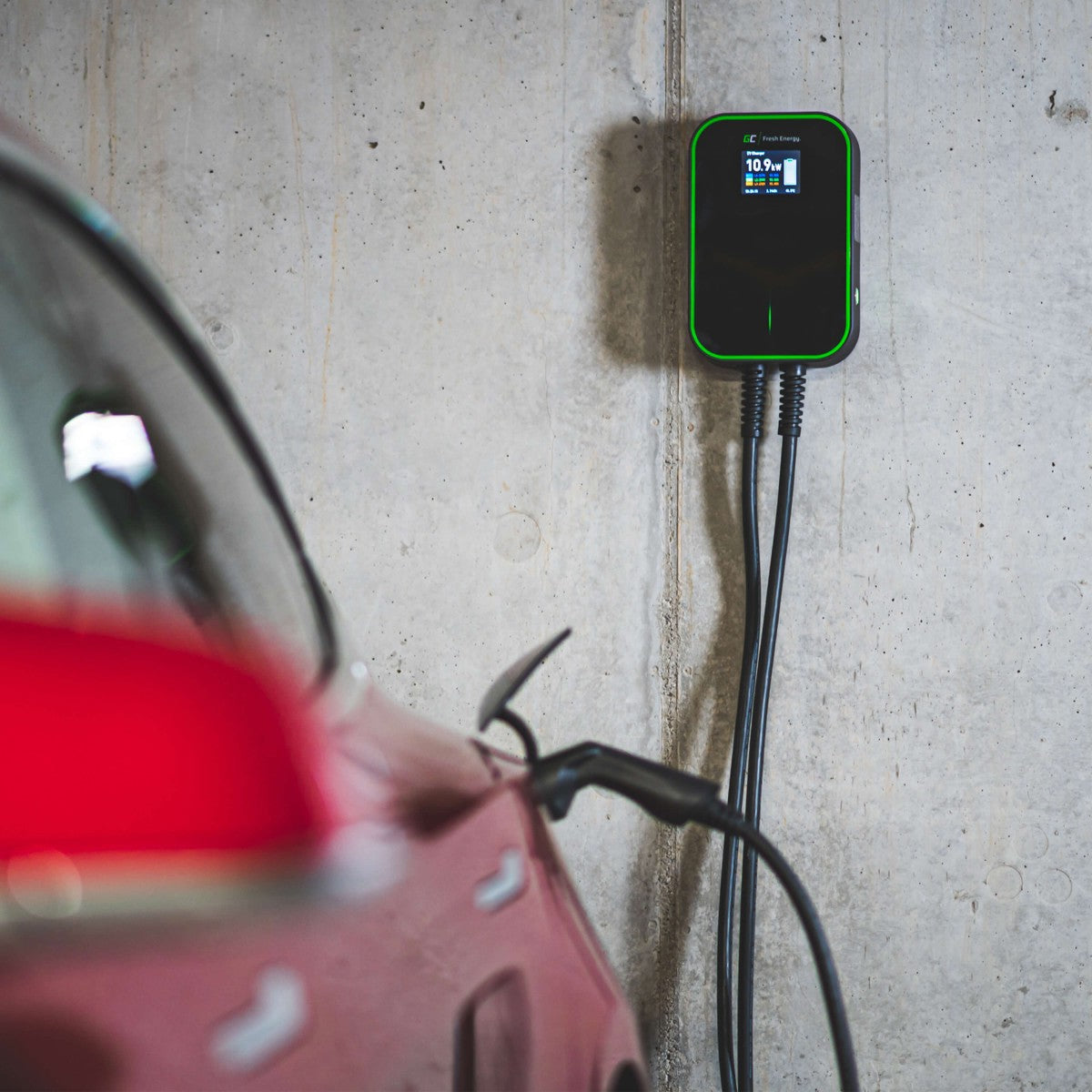 Chargeur Wallbox Green Cell EV Powerbox 22KW avec câble de type 2 (6M)