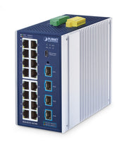 PLANET IGS-4215-16T4X commutateur réseau Géré L2/L4 Gigabit Ethernet (10/100/1000) Aluminium, Bleu