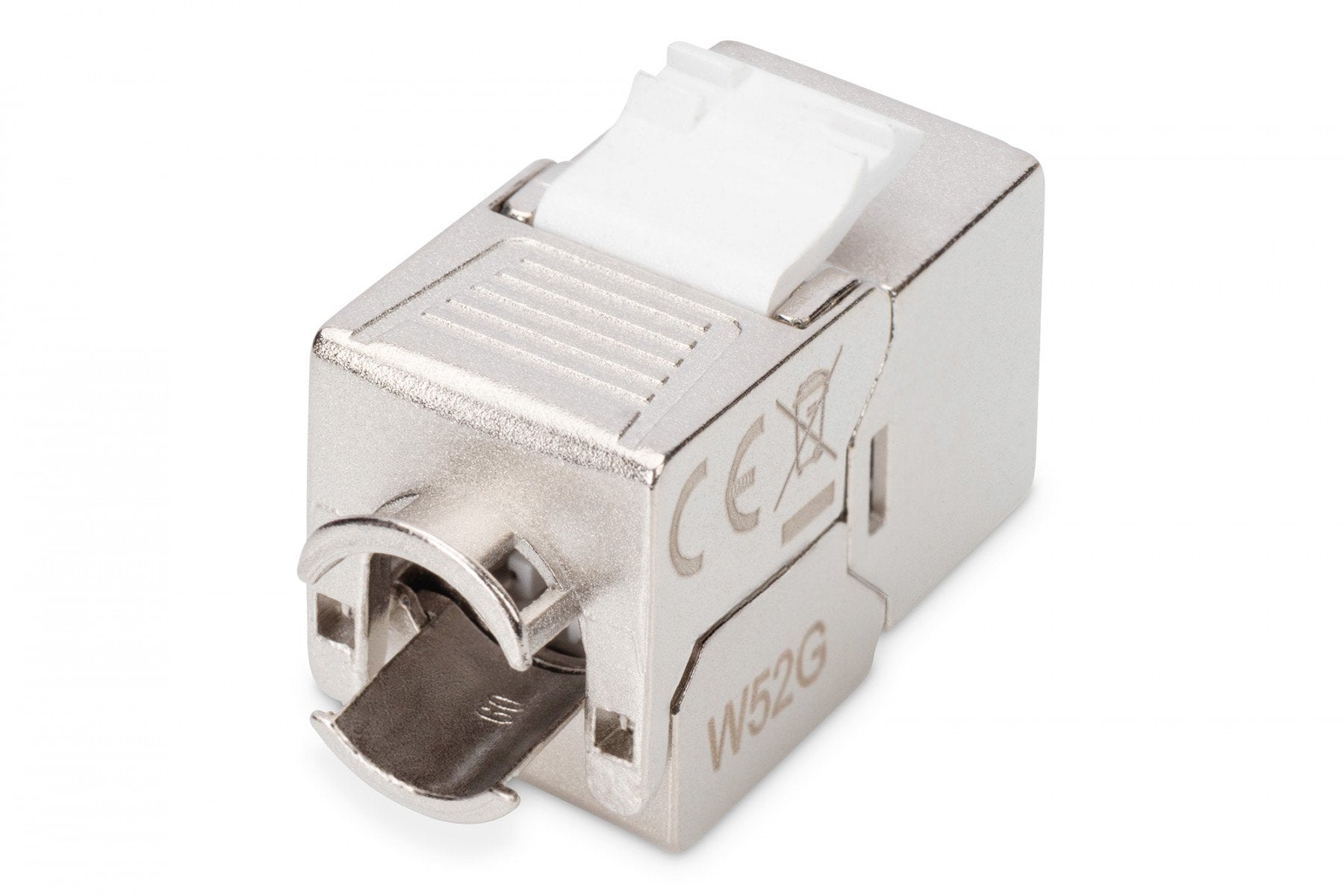 DIGITUS Module Keystone CAT 6 - blindé - Plat - Argent - RJ-45 - RJ-45 - Femelle - Femelle