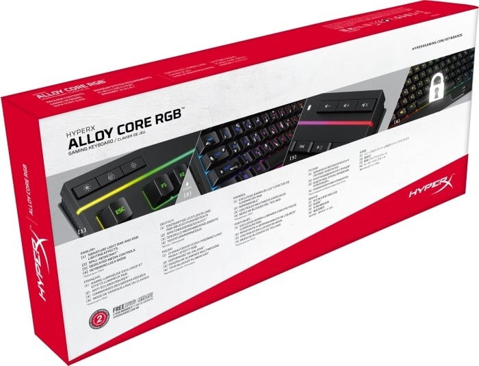 Clavier HyperX Alloy Core - RGB - QWERTY US INT