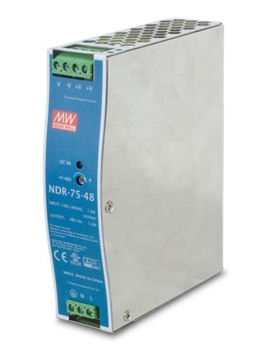 PLANET PWR-75-48 unité d'alimentation d'énergie 75 W Bleu, Gris